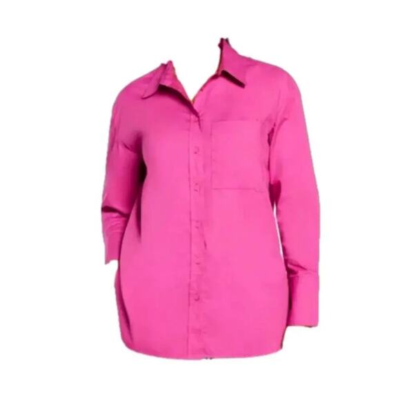 Banana Republic Women's Shirt Button Front Pink Size XL NWT - Picture 3 of 7